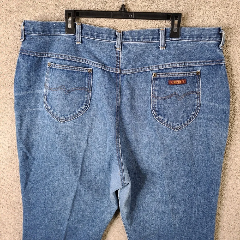 Vintage Wrangler Jeans‎ Womens 42 Blue Denim Western Mom Straight Embroidered